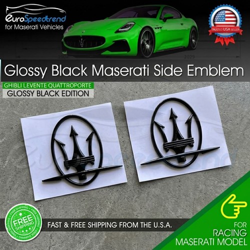 Maserati side emblem - maserati, gloss