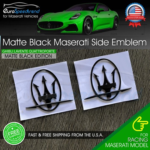 Maserati side emblem matte - side,